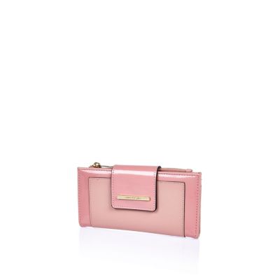 Pink foldover front purse